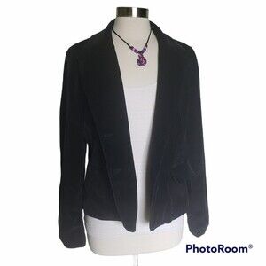 NEW FRONTIER BLACK CORDUROY BLAZER JACKET - M